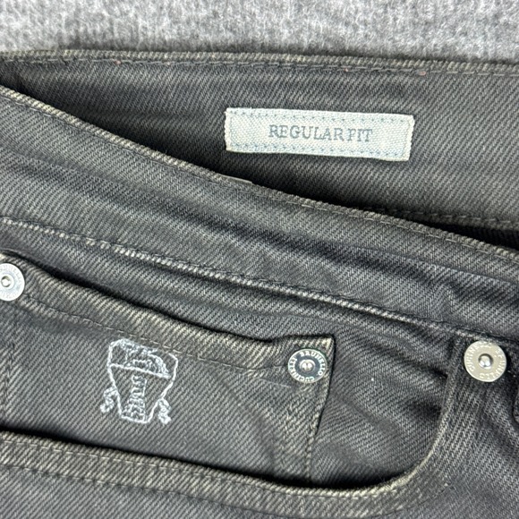 Brunello Cucinelli Jeans Men 36x30 Gray Button Fly Made In Italy Denim - Picture 3 of 15